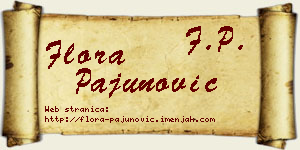 Flora Pajunović vizit kartica